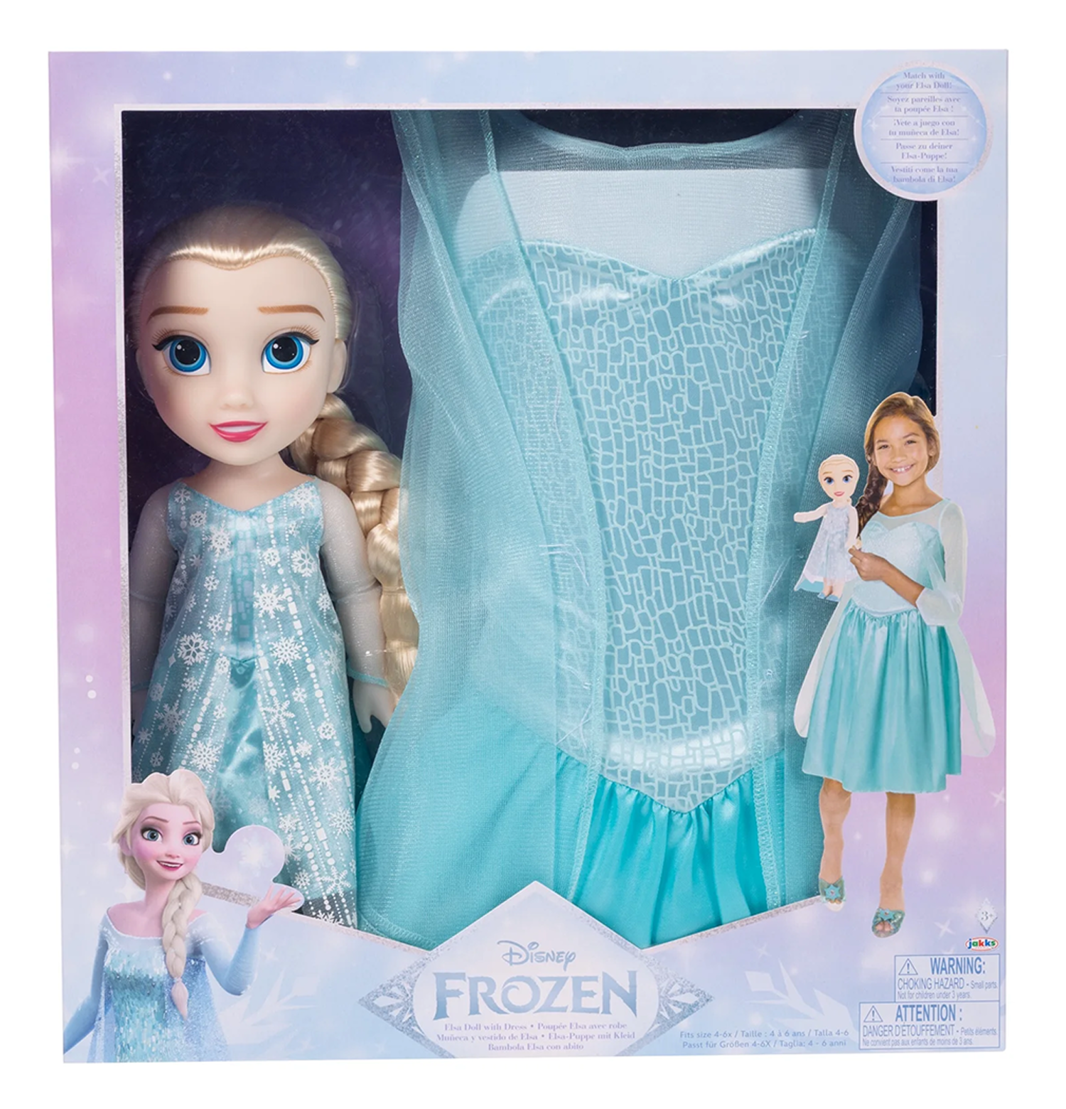 Disney Princess Elsa Doll with Girl Sized Dress Like Your Doll Outfit – Toys Onestar