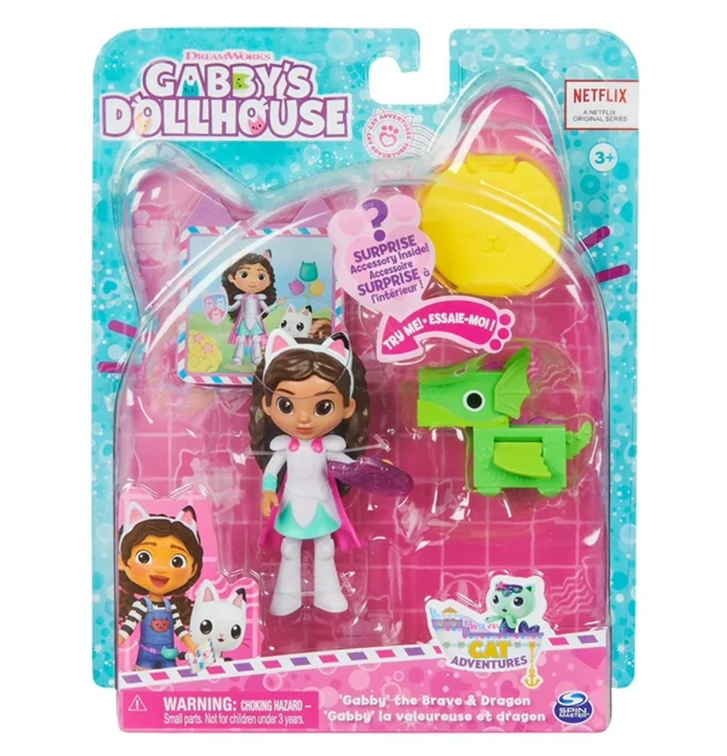 Gabby's Dollhouse, Gabby the Brave and Dragon 3.4-inch Figure Set