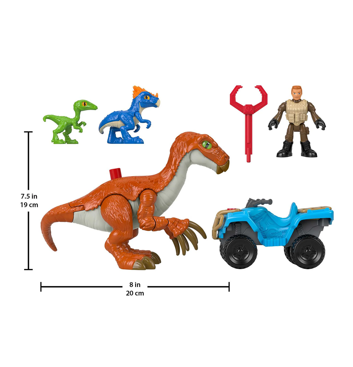 Imaginext Jurassic World Therizinosaurus Compy & Dracorex Figure Set