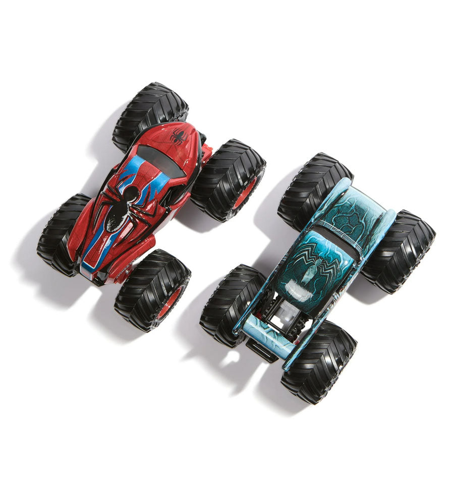 Monster Jam, Marvel Official Venom vs. The Amazing Spider-Man Die-Cast Monster Trucks, 1:64 Scale