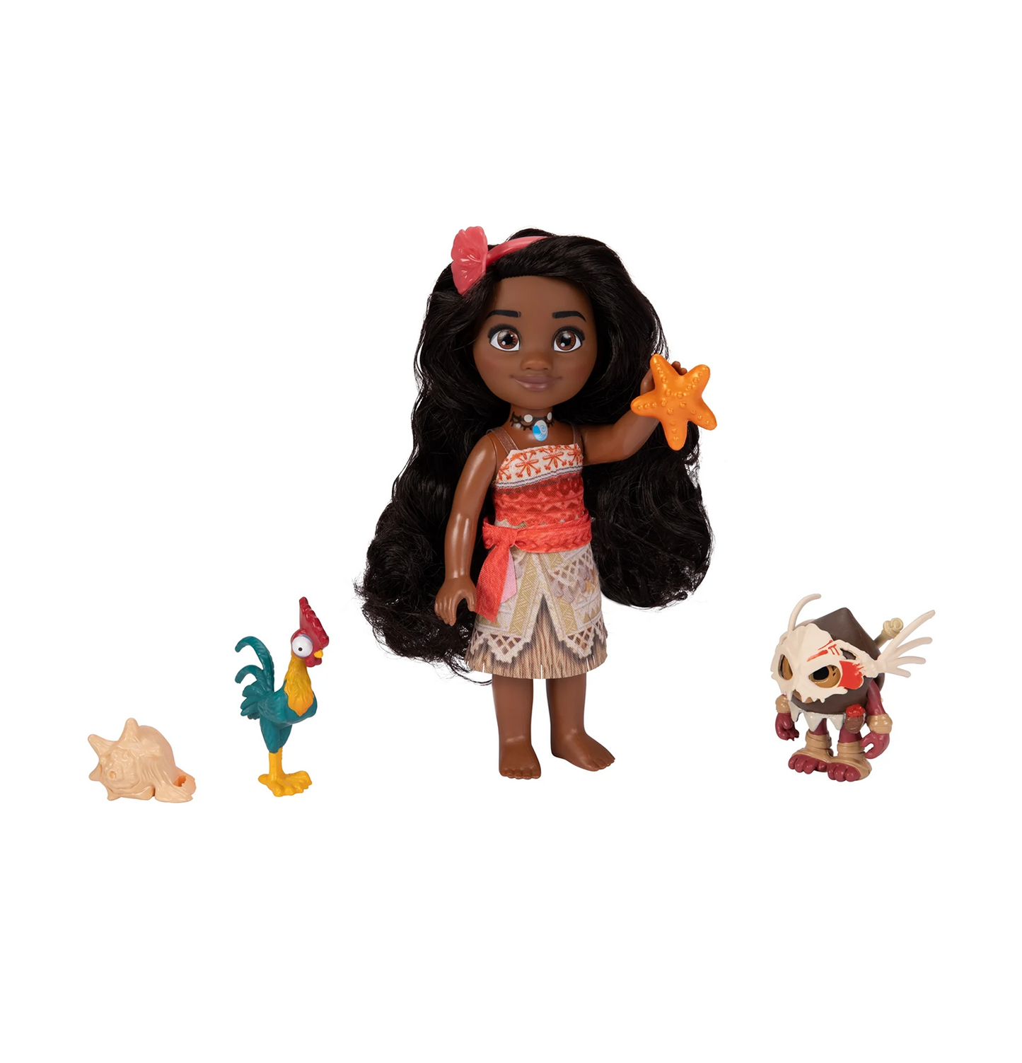 Disney's Moana 2 Adventure Petite Set 6 inch Tall Moana Doll with 2 Outfits and Accessories