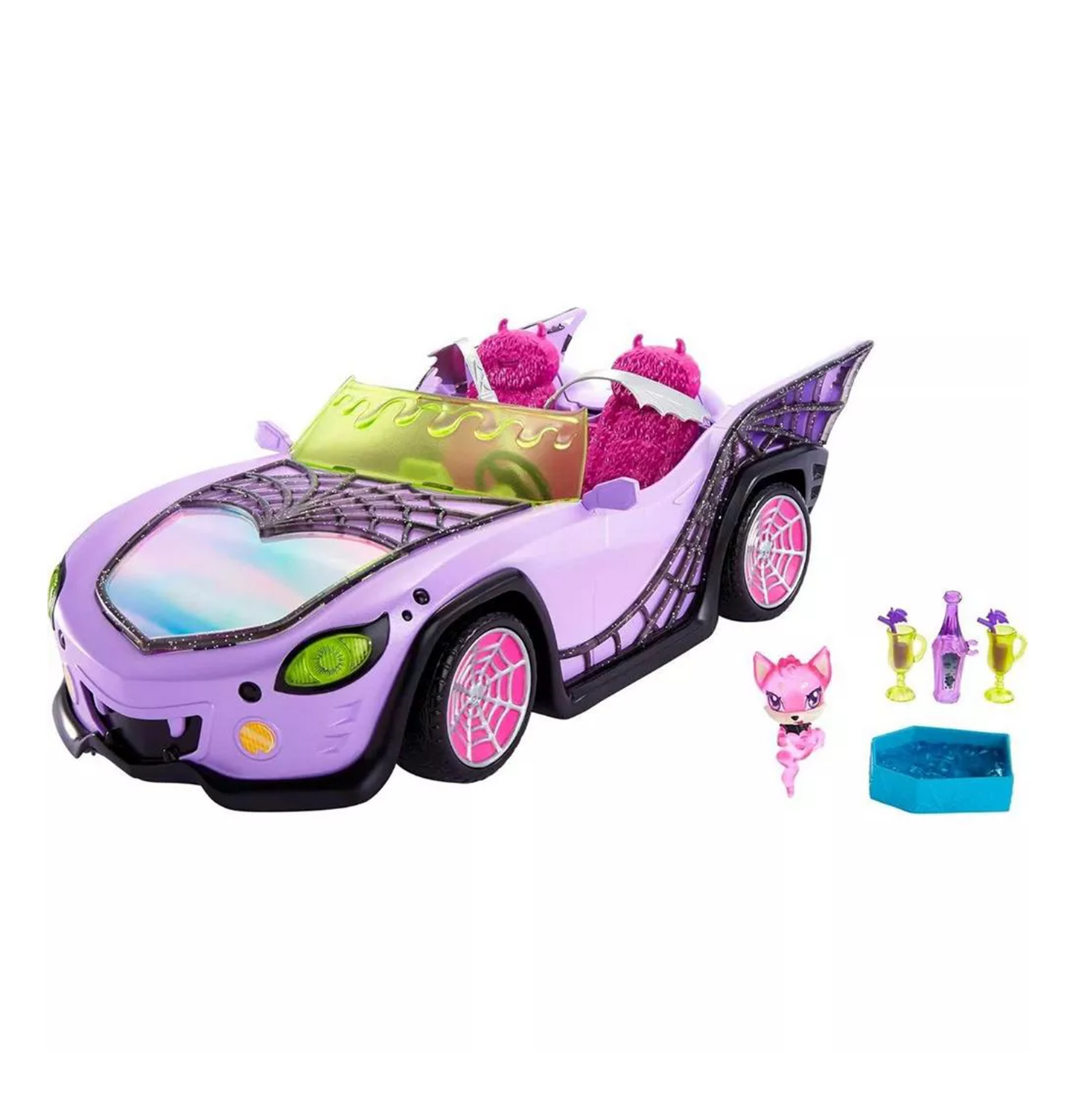 Monster High Ghoul Mobile Toy Car-Purple & Spiderweb