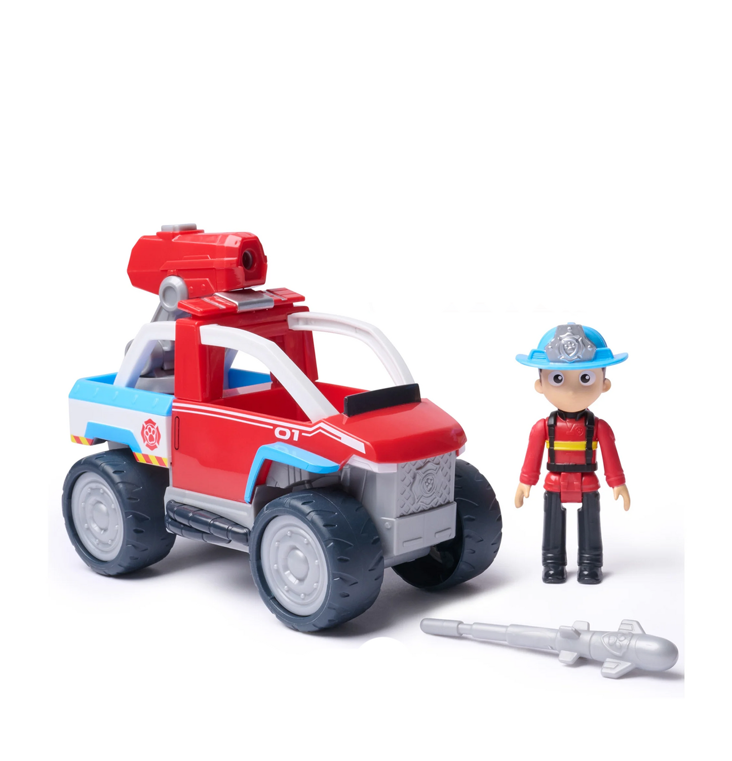 PAW Patrol Fire Rescue: Fire ATV Vehicle with Ryder Figure, Drone Launcher& Accessories