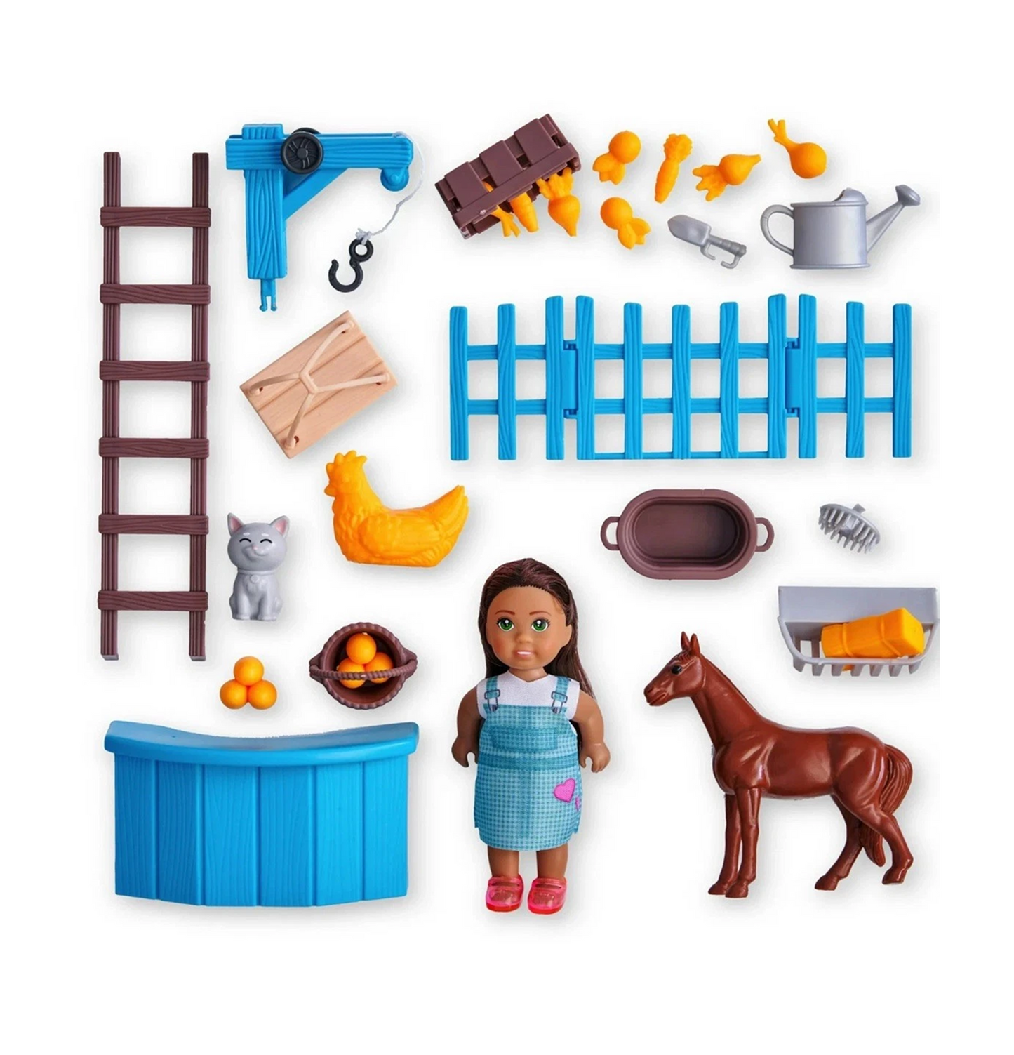 KidKraft Tote-ables Portable Barn Dollhouse with Doll Included