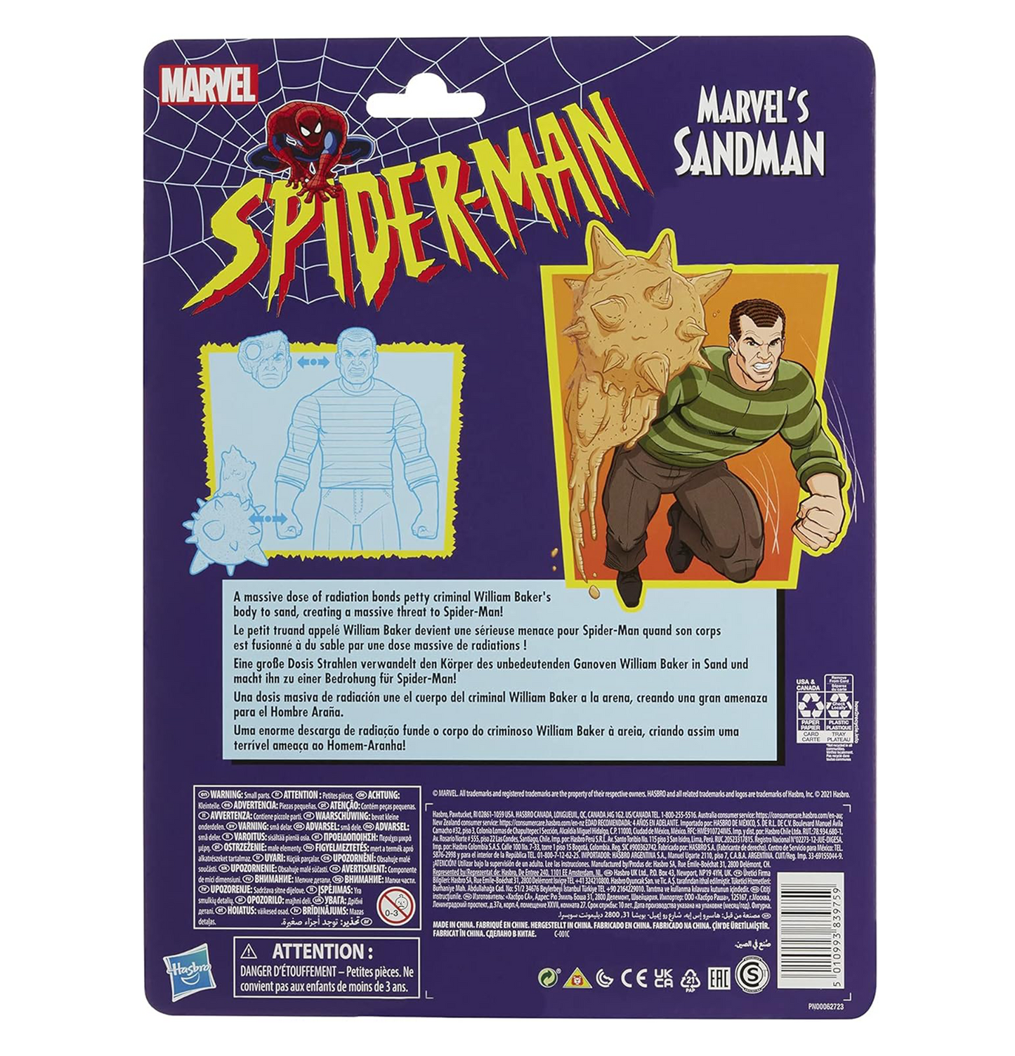 Marvel Legends Series Spider-Man 6-inch-Sandman Retro Action Figure