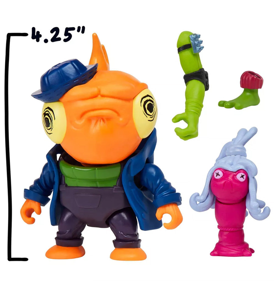 Tales of Teenage Mutant Ninja Turtles Mutations Mix and Match Gold Fin Action Figure