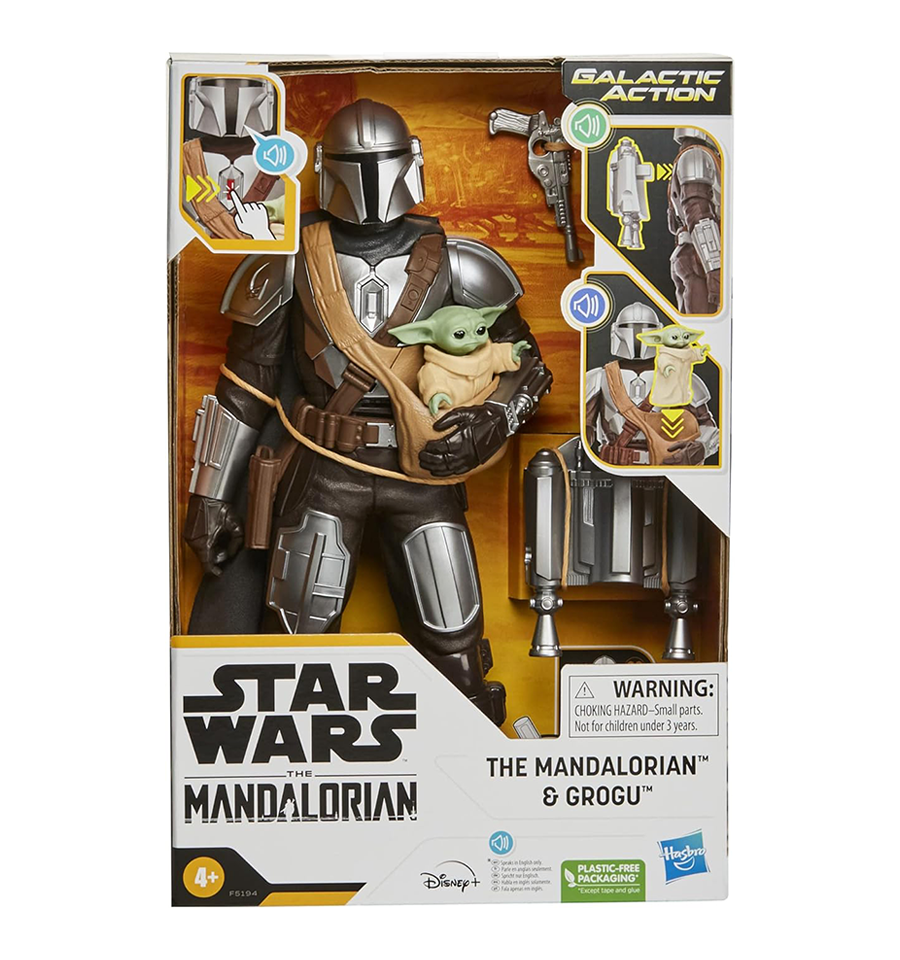 Star Wars Mandalorian and Grogu フィギュア Star Wars Galactic Action the Mandalorian & Grogu Interactive