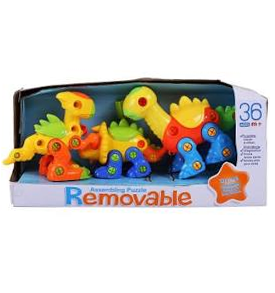 106-Piece Set Of 3 Take-Apart Dinosaur w/ Tools
