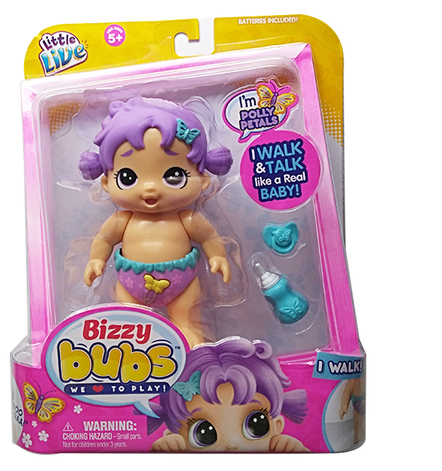 Little Live Bizzy Bubs Walking Baby - Polly Petals – Toys Onestar