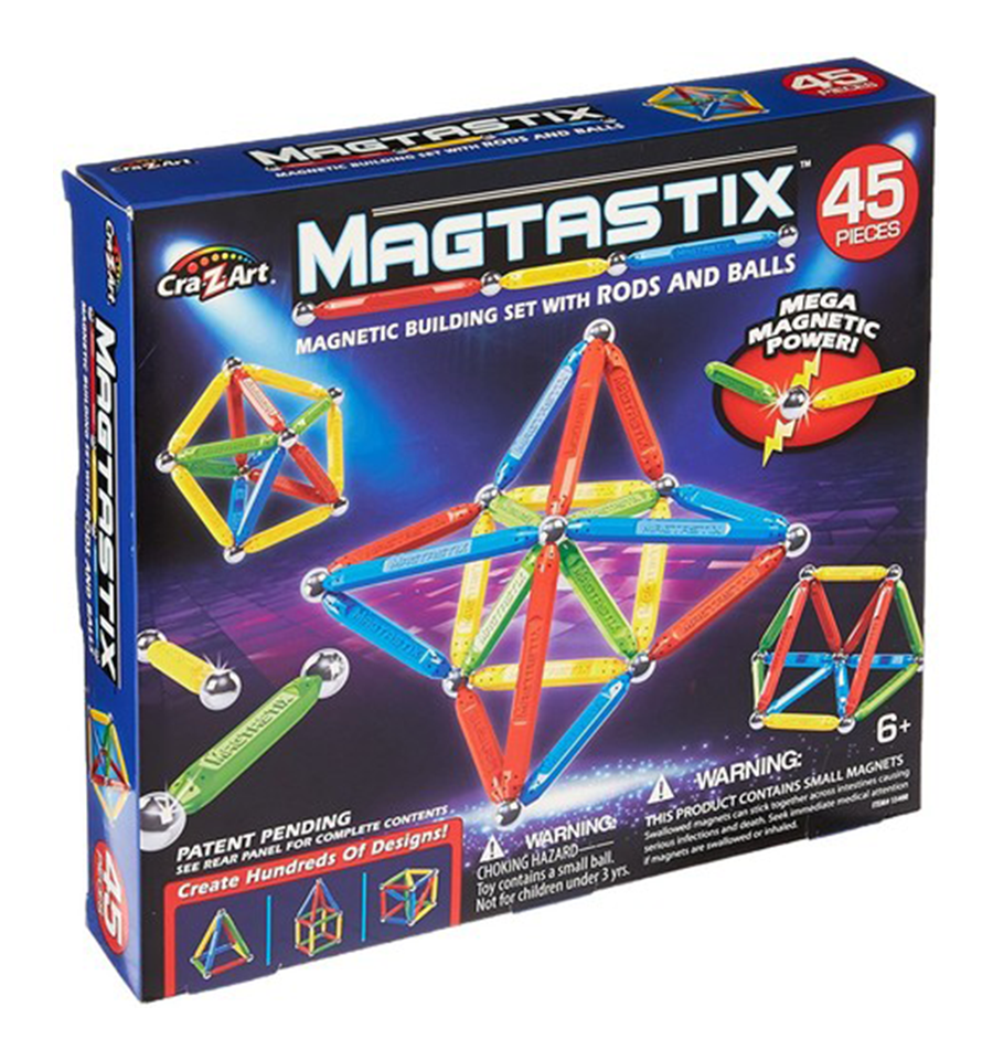 Cra-Z-Art Magtastix Balls & Rods Building Kit (45 Piece) – Toys