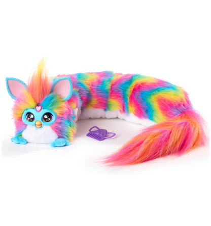 FURBY DJ Interactive Snuggly Rainbow Electronic Plush with Music, Lights, Motion, & Games, Speaks English & Furbish