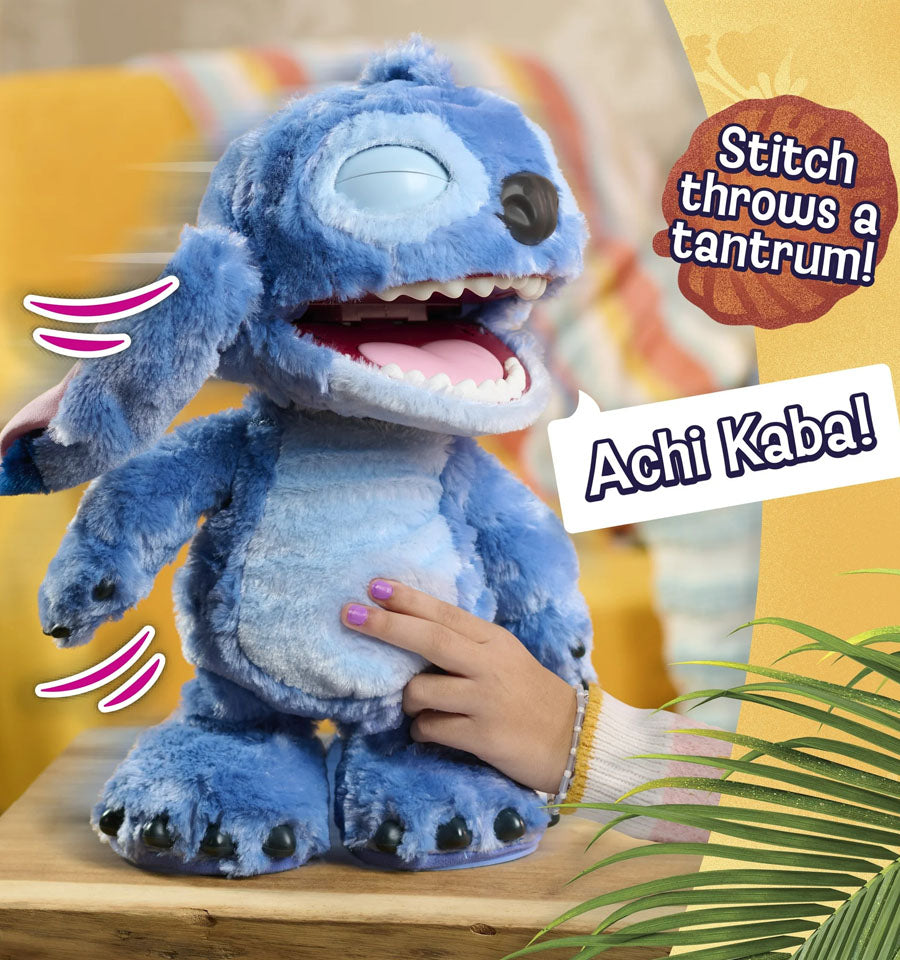 Disney Stitch Ultimate Stitch Interactive 17" Plush Toy, 100+ Sounds & Reactions, Kids Ages 3+