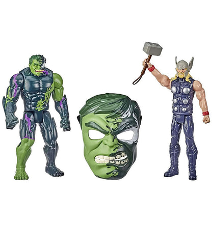 Marvel Titan Hero Series Blast Gear Thor & Venomized Hulk Action Figure 2-Pack