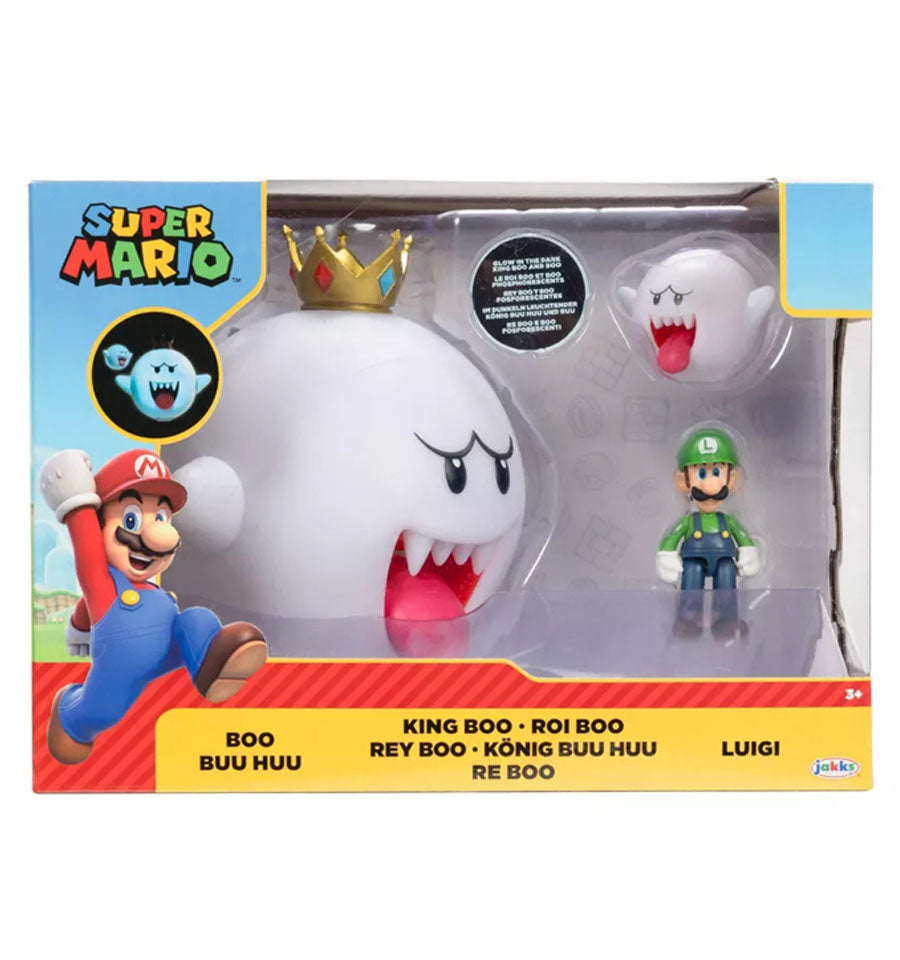 Nintendo King Boo with Luigi Action Figure Set - 3pk