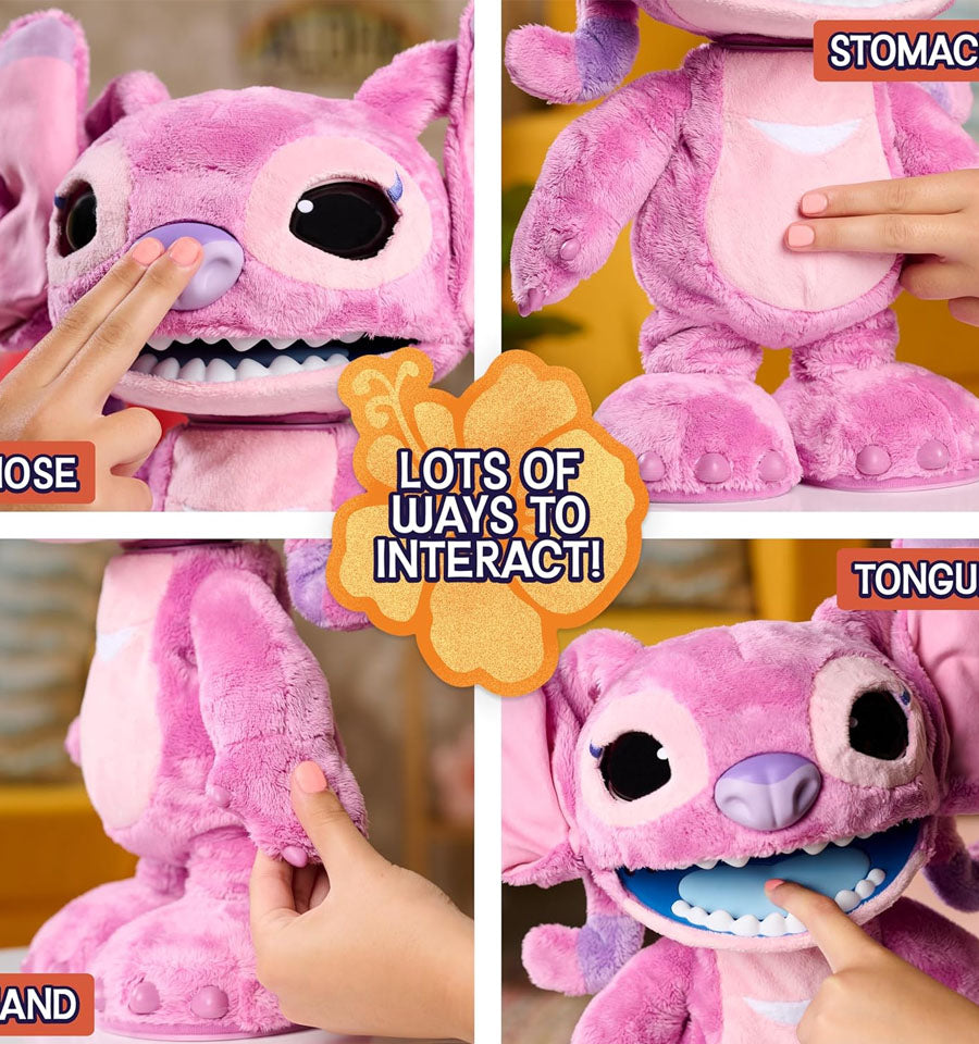 Disney Stitch Ultimate Angel Interactive 17" Plush Toy, 100+ Sounds & Reactions, Moves Like a Real-Life Angel