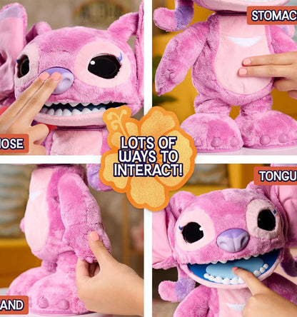 Disney Stitch Ultimate Angel Interactive 17" Plush Toy, 100+ Sounds & Reactions, Moves Like a Real-Life Angel