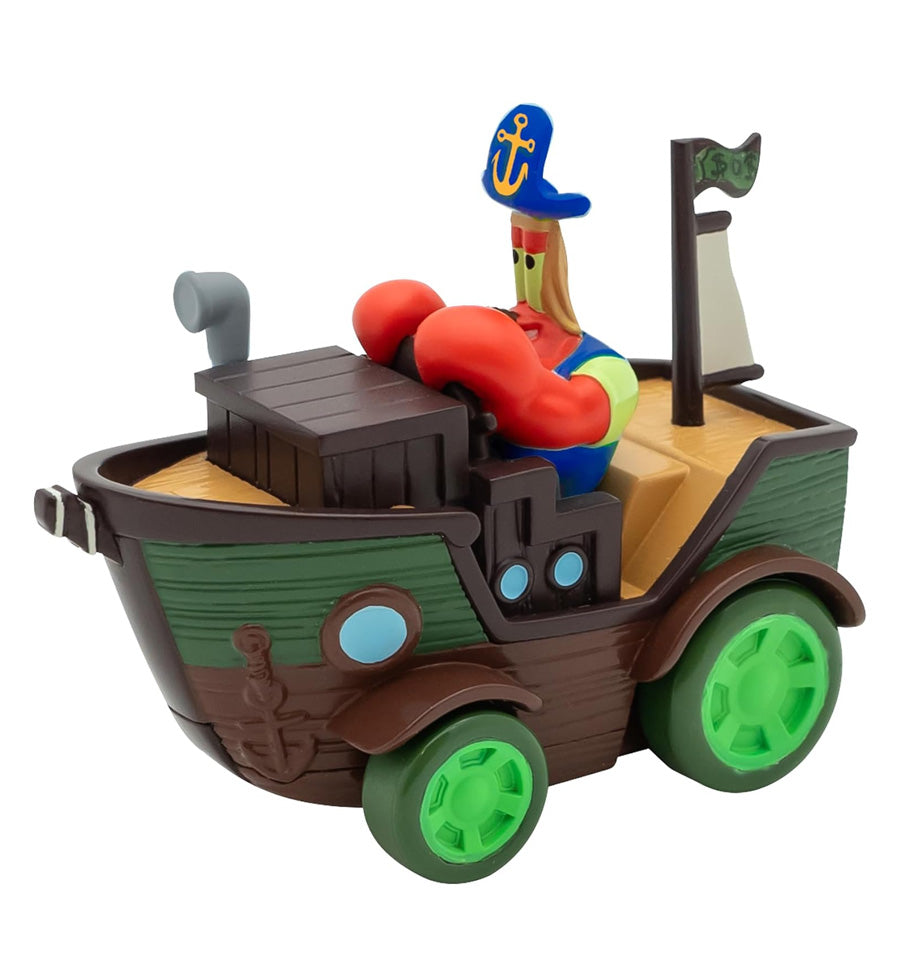 Spongebob Squarepants Movie: The Search for Squarepants Bikini Bottom Boaters | 3 Exclusive Movie-Styled Rev-Up Racers with Spongebob, Gary & Mr. Krabs