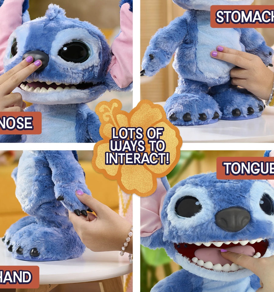 Disney Stitch Ultimate Stitch Interactive 17" Plush Toy, 100+ Sounds & Reactions, Kids Ages 3+