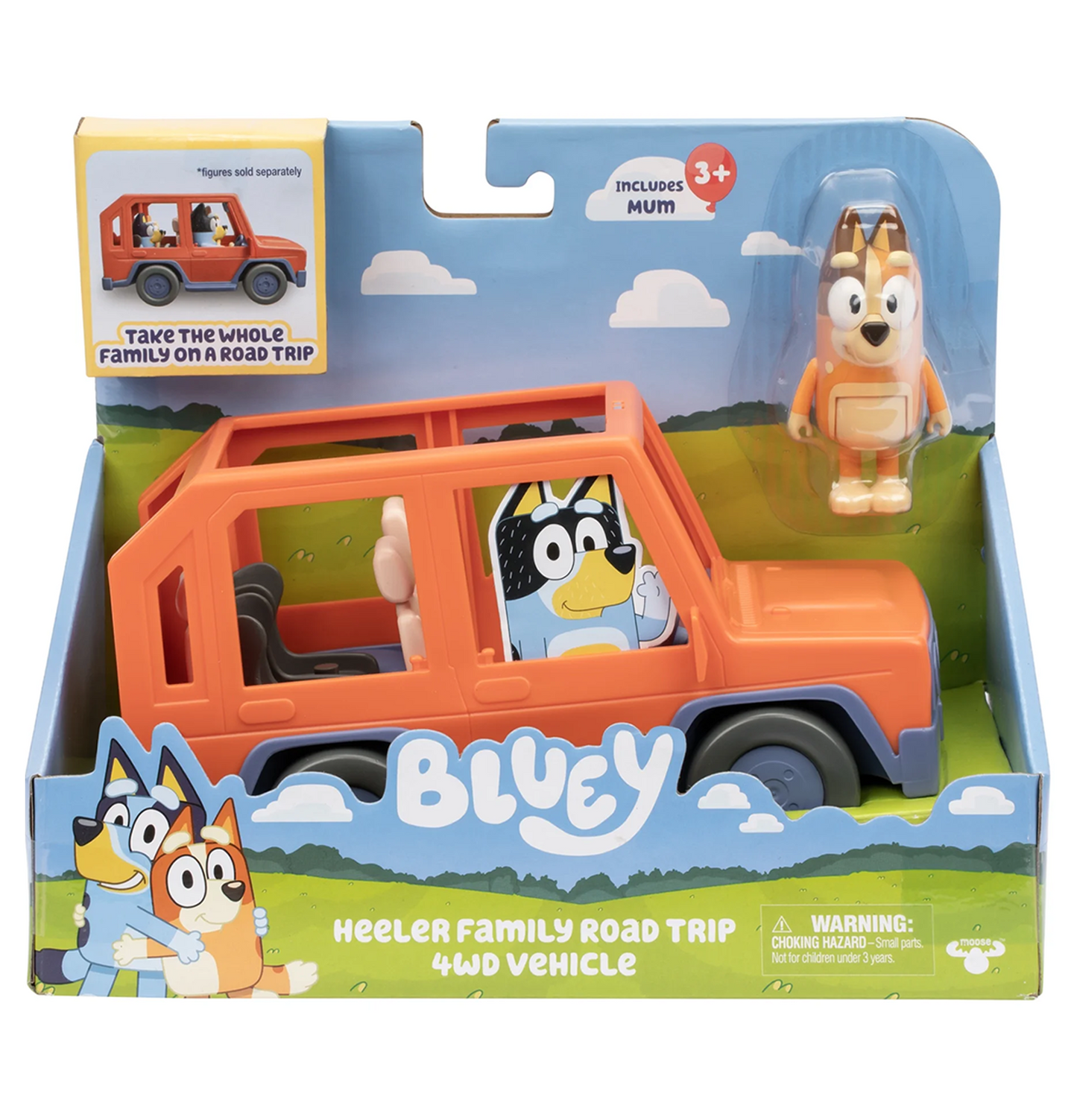 Bluey Family Heeler Road Trip 4WD Vehicle Playset