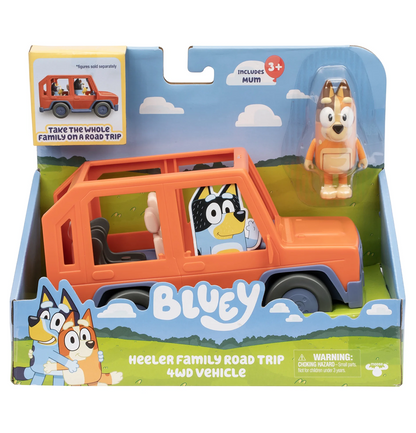Bluey Family Heeler Road Trip 4WD Vehicle Playset