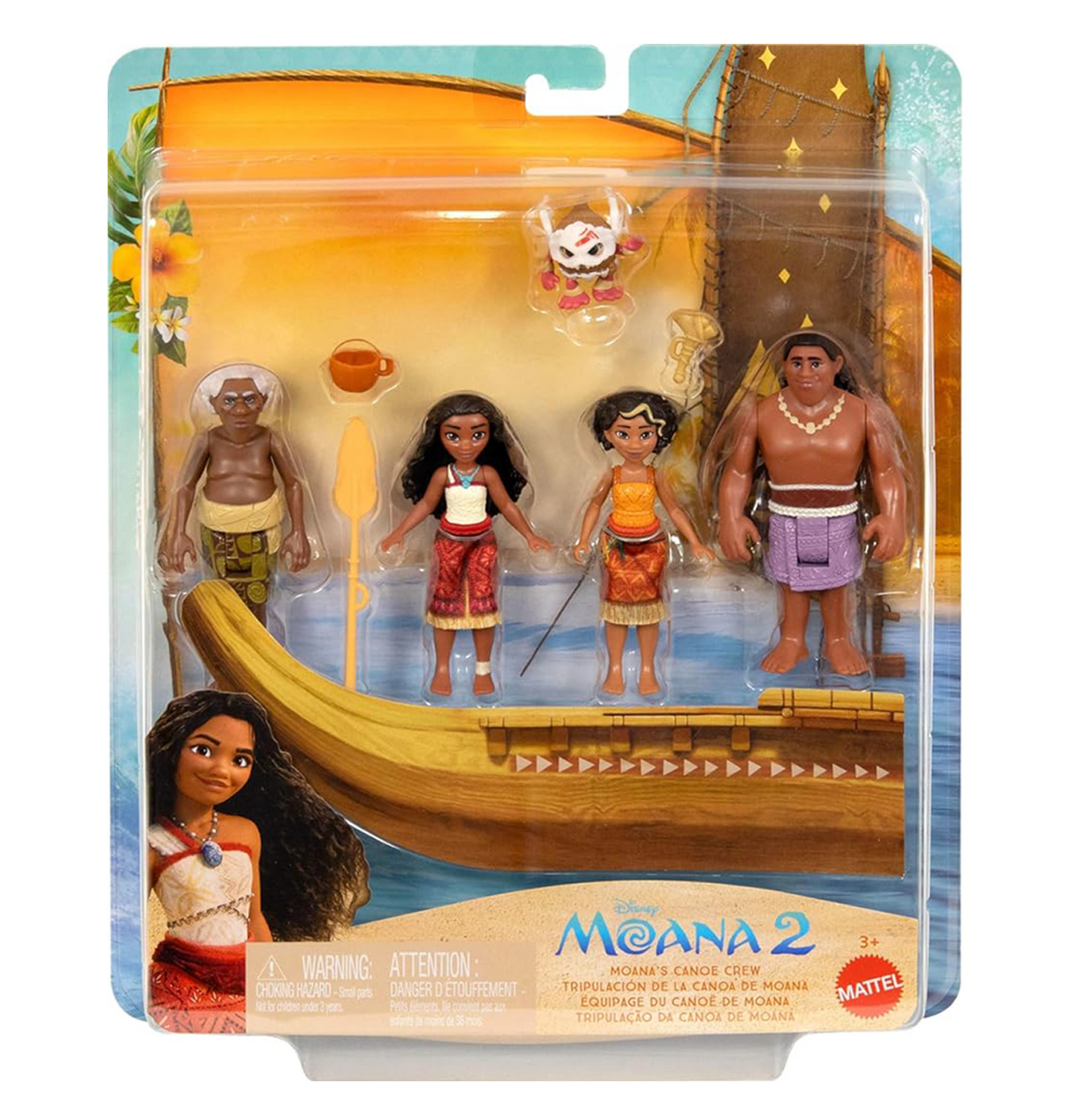Disney Moana 2 Moana's Canoe Crew Playset