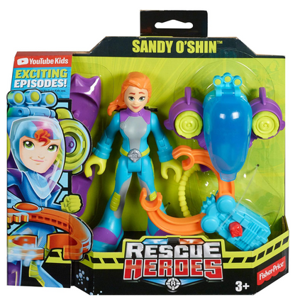 Fisher-Price Rescue Heroes Sandy O'Shin Figure with Accessories
