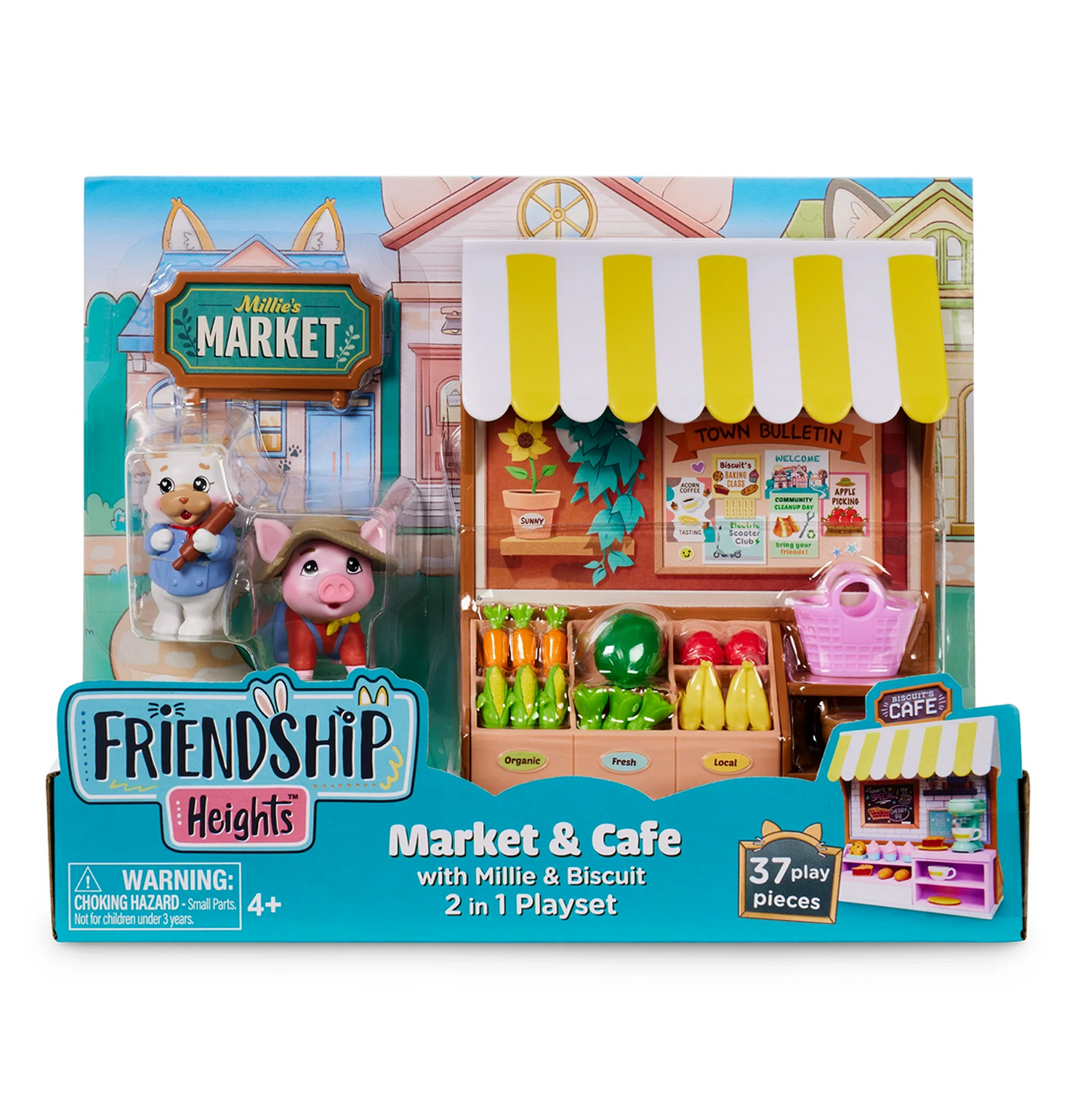 Friendship Heights Market & Cafe 2 In 1 Playset with Millie & Biscuit