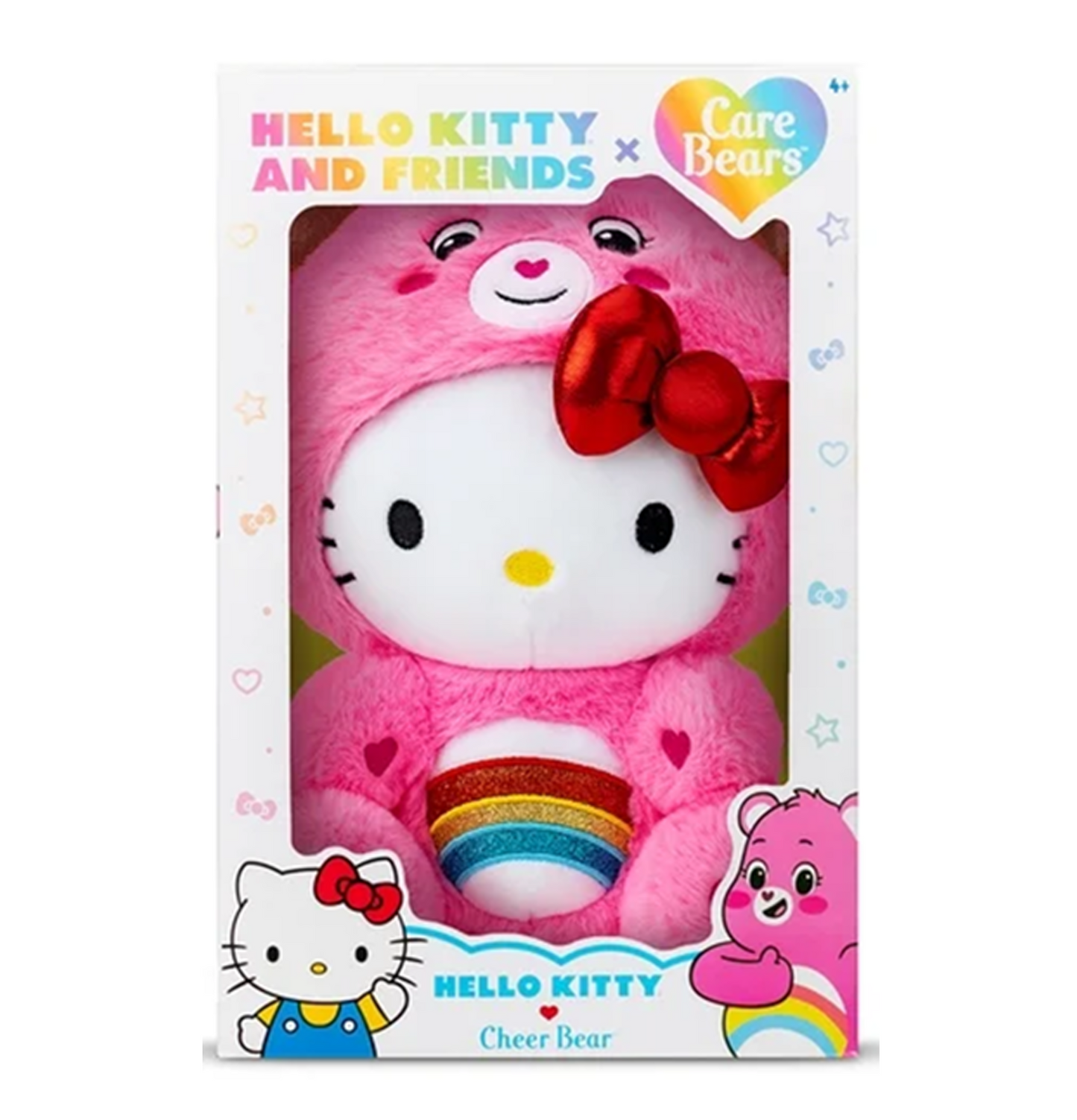 Hello Kitty Dressed as Cheer Bear Care Bears 9" Fun-Size Plush