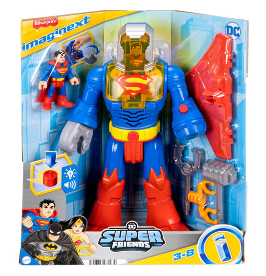 Imaginext DC Super Friends Superman Insider & Exo Suit Robot with Lights & Sounds