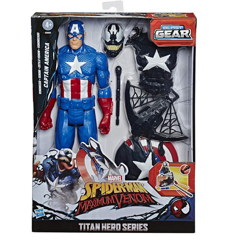 Marvel Spiderman: Maximum Venom Titan Hero Captain America Action Figure