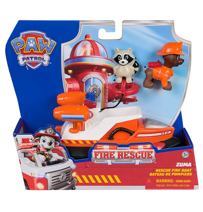 PAW Patrol Fire Rescue: Zuma Rescue Fire Boat with Figure, Launcher & Accessories