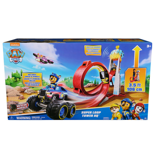 PAW Patrol: Rescue Wheels Super Loop Tower HQ with Lights, Sounds, Vehicle & Figure