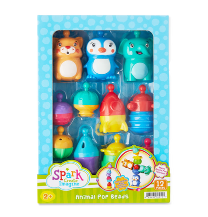 Spark Create Imagine: Animal Pop Beads, 12 Pieces