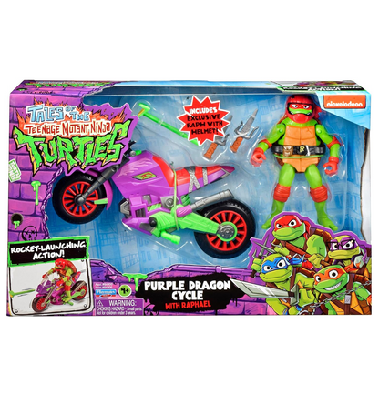 Tales of Teenage Mutant Ninja Turtles: Purple Dragon Battle Cycle with Exclusive Raphael Figure