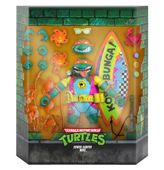 Teenage Mutant Ninja Turtles ULTIMATES!  Sewer Surfer Mike Action Figure