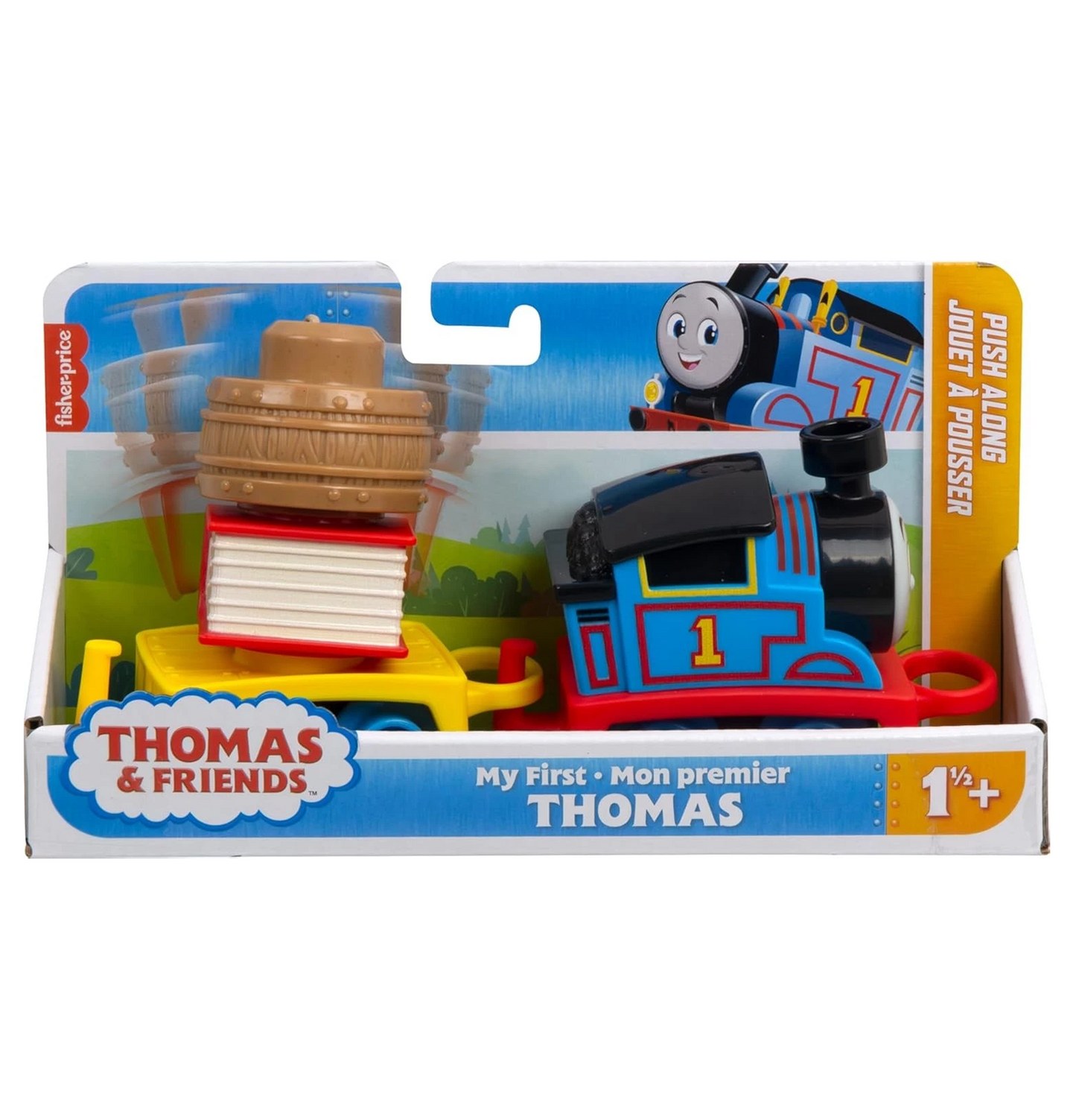 Thomas & Friends, My First Thomas Push-Along Toy Train with Stacking Cargo