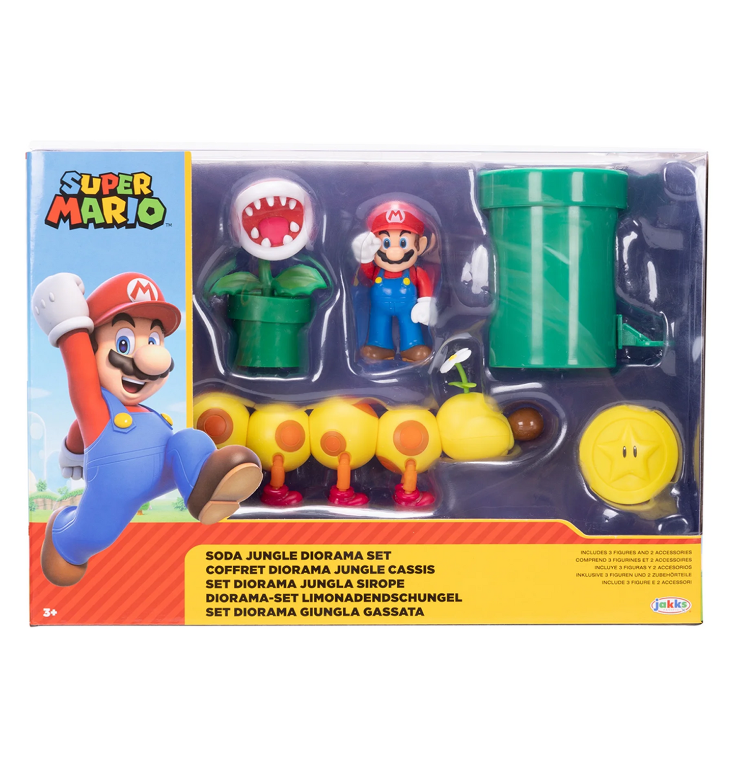 World of Nintendo Super Mario 2.5-inch Action Figure Playset Soda Jungle Diorama