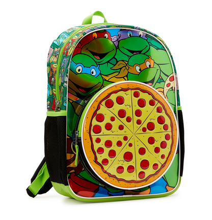Teenage Mutant Ninja Turtles Kids Pizza Print 17" Laptop Backpack