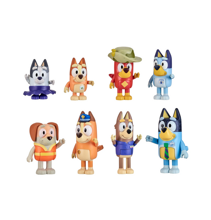 Bluey Gotta Be Done Work Mini Figure 8-Pack