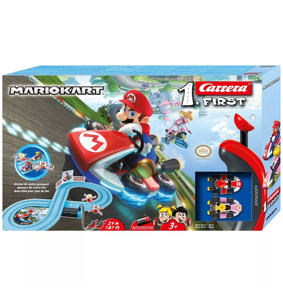 Carrera First Mario Kart Racing Set - featuring Mario and Peach