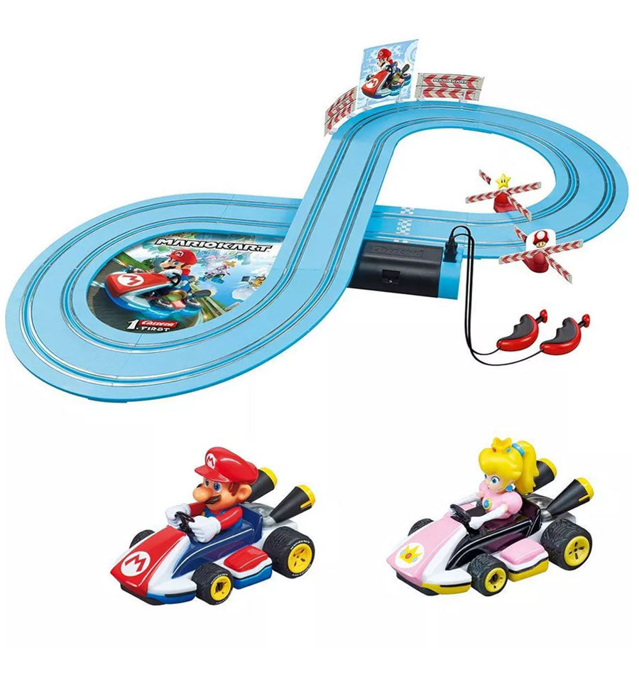 Carrera First Mario Kart Racing Set - featuring Mario and Peach