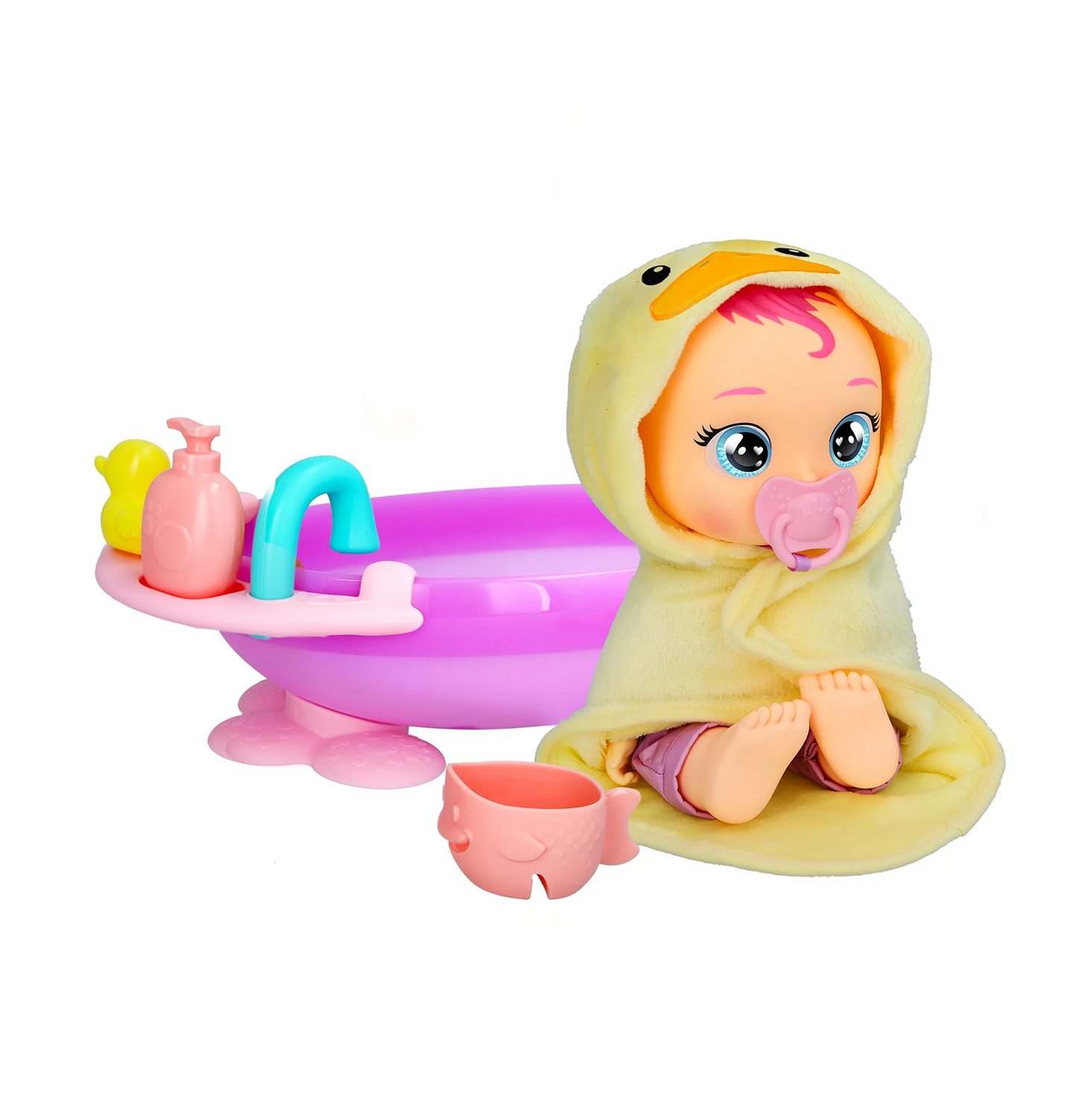 Cry Babies Newborn My First Bath Zoe Baby Doll 6pc Set w/ Bathtub