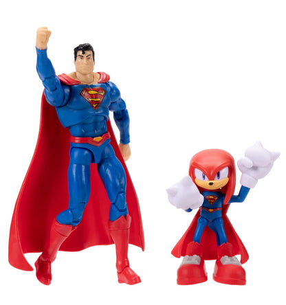 DC X Sonic the Hedgehog Knuckles as Superman & Superman Action Figure
