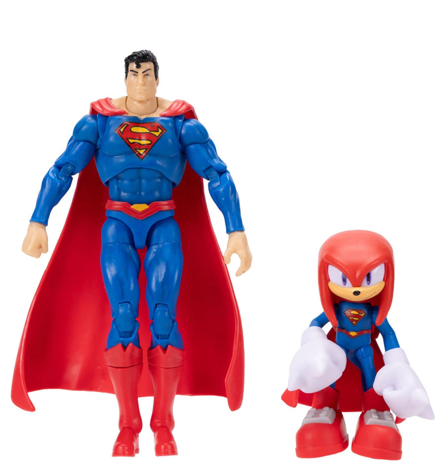 DC X Sonic the Hedgehog Knuckles as Superman & Superman Action Figure