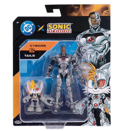 DC X Sonic the Hedgehog Tails and Cyborg Action Figure