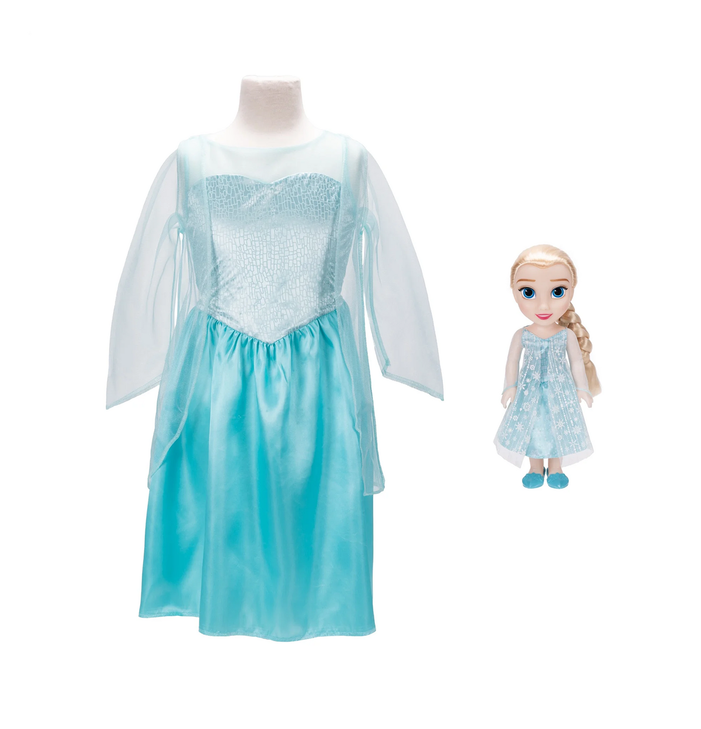 Disney Princess Elsa Doll with Girl Sized Dress Like Your Doll Outfit Playset