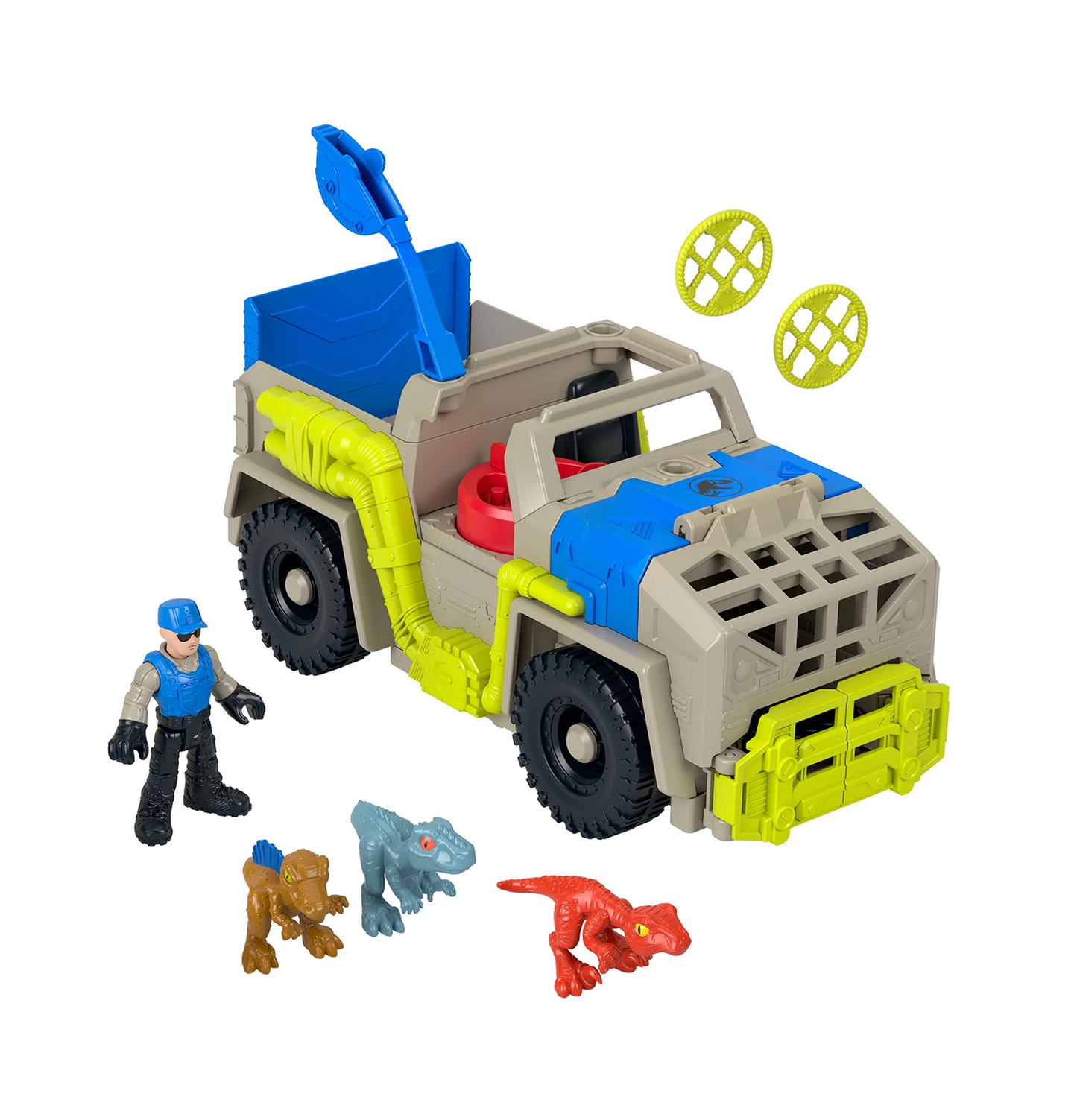 Imaginext Jurassic World Track & Transport Dino Truck Vehicle & Figure Set
