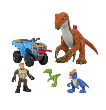 Imaginext Jurassic World Therizinosaurus Compy & Dracorex Figure Set