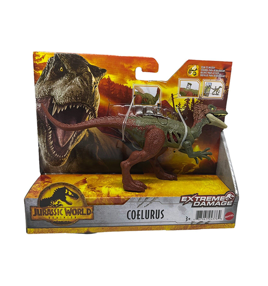 Jurassic World Dominion Extreme Damage Coelurus Dinosaur Action Figure