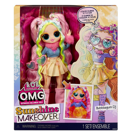 LOL Surprise OMG Sunshine Makeover Bubblegum DJ Fashion Doll